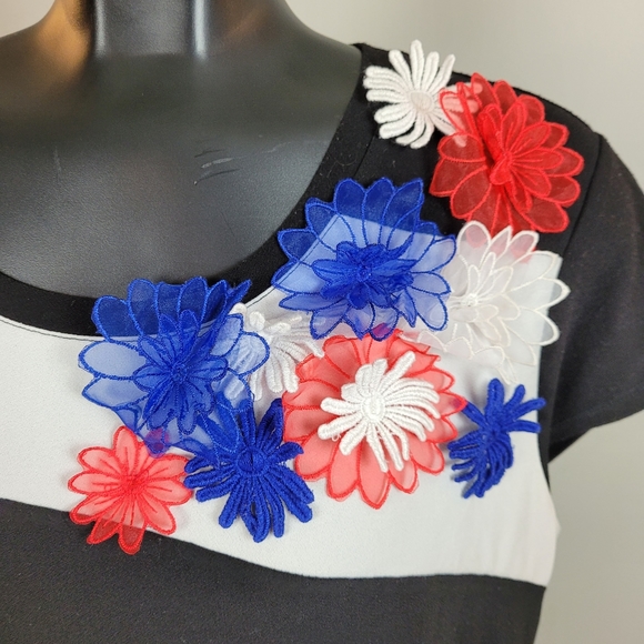 🌟Host Pick🌟STORK & BABE Tunic Top White Black Maternity Size XL - Picture 6 of 8